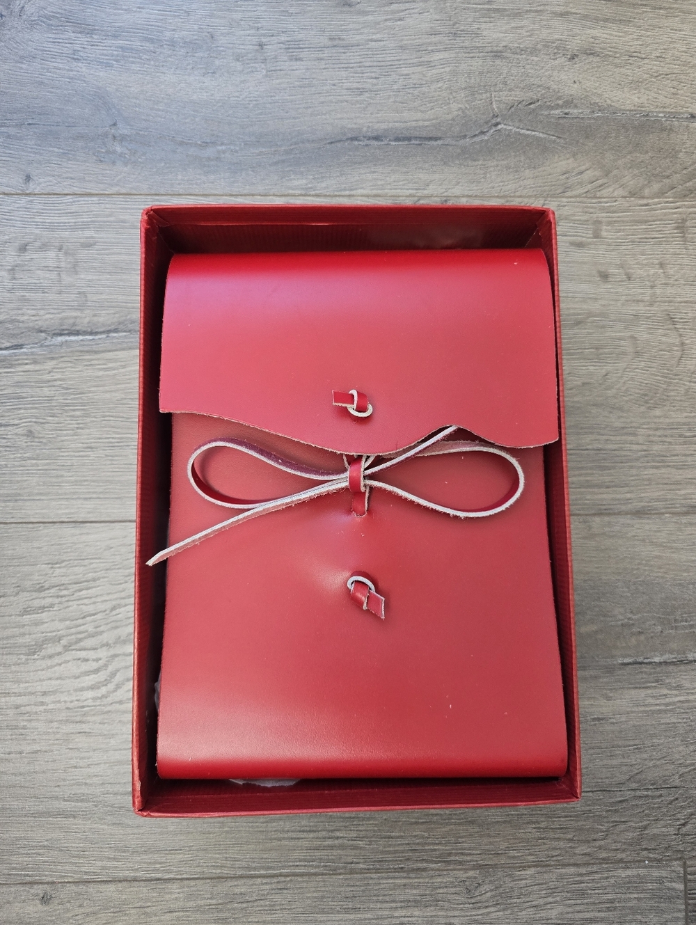 Leather Made In Italy Eccolo Leather Bound Notebook Sketchpad Red